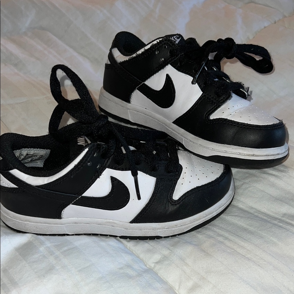 Nike lil kids dunk blk/whi